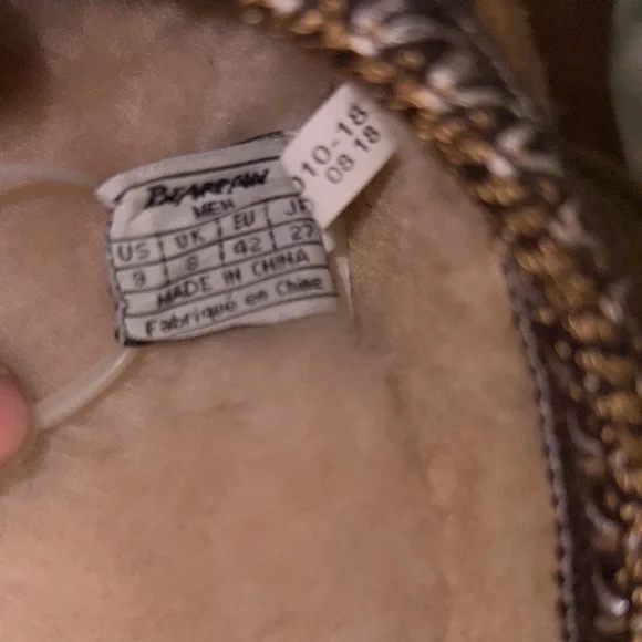 BearPaw Tan Moccasin Slippers with Plush Lining - Picture 4 of 4